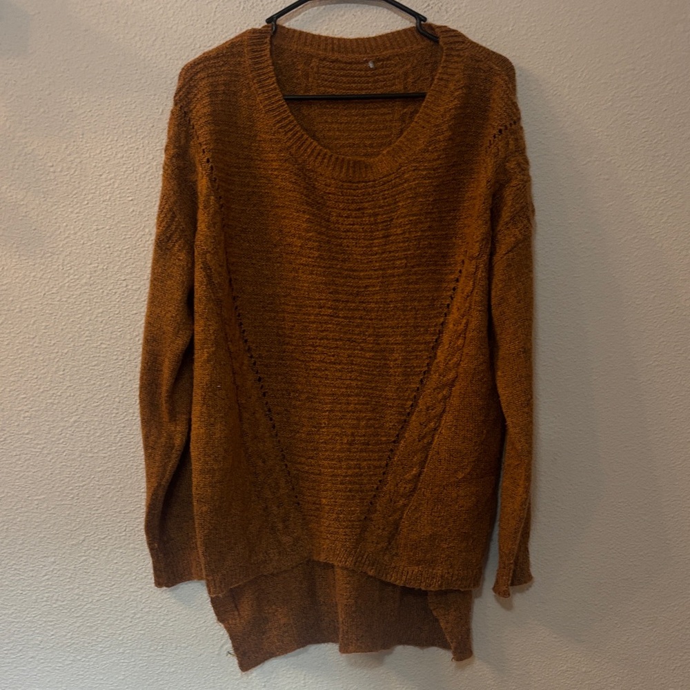 Dreamers by Debut Cozy Brown Knit Sweater